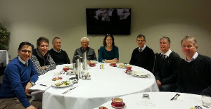 Chewing the fat - NRGPN members David Sare, Brian Witt, Andrew Binns, Sue Page and David Guest are flanked by NCML executive members Vahid Saberi, Chris Clark and Tony Lembke at the Lismore breakfast meeting on 1 July 2014 discussing the future for both organisations