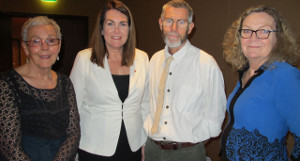 University Centre for Rural Health’s Prof Lesley Barclay (l) and Dr Michael Douglas, with Committee chair Sen. Deborah O’Neill and Sen. Jan McLucas. 