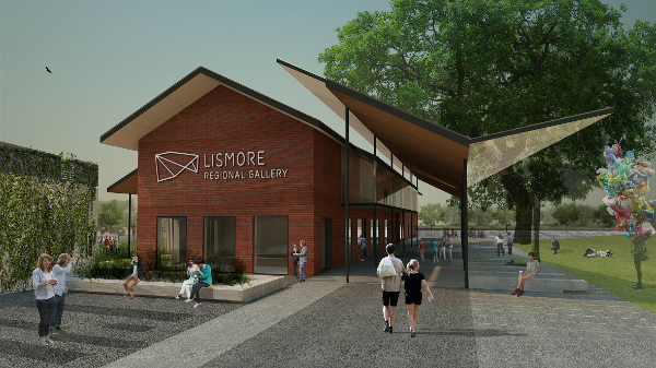 Artist's impression of the western view of the proposed Lismore Regional Galley
