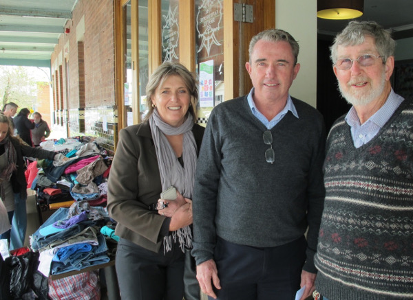The Federal MP for Page, Kevin Hogan (Centre), with his wife Karen, and Paul Murphy, manager of The Winsome & Lismore Soup Kitchen, at Homelessness Connect day.