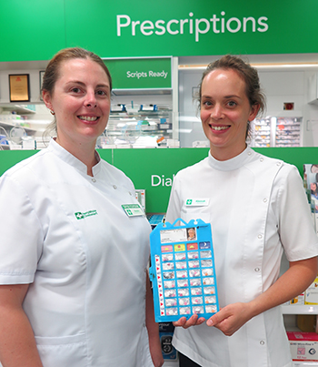 Natalie Green (left), pharmacist and proprietor of Terry White Chemmart Alstonville, and pharmacist Alannah Mann.