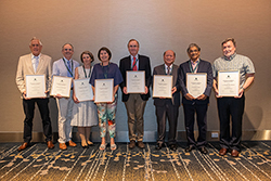 The photo features (L-R): Dr Ian Falson from Ballina, Dr Mark Rikard-Bell from Muswellbrook, Dr Delma Mullins from Muswellbrook,  Dr Neroli Lawrence from South Grafton, Dr Richard Abbott from Scone, Dr Peter Lee from Singleton, Dr Anil Thakur from Maclean and Dr Chris McKenzie from Ballina. Photo provided by NSW RDN