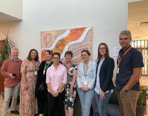 (l-r) Prof Ross Bailie, Susan Parker-Pavlovic, Emma Walke, Dr Veronica Matthews, A/Prof Megan Passey, Kerryn Harkin, David Edwards