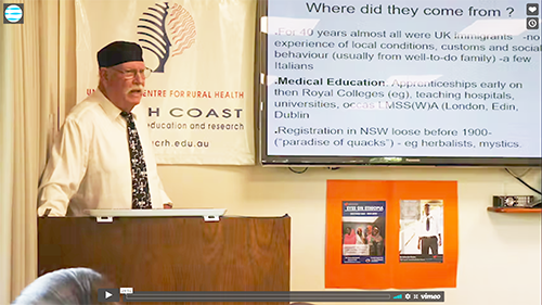 Dr Neil Thompson speaking at the NorDocs Unconference in June 2019.